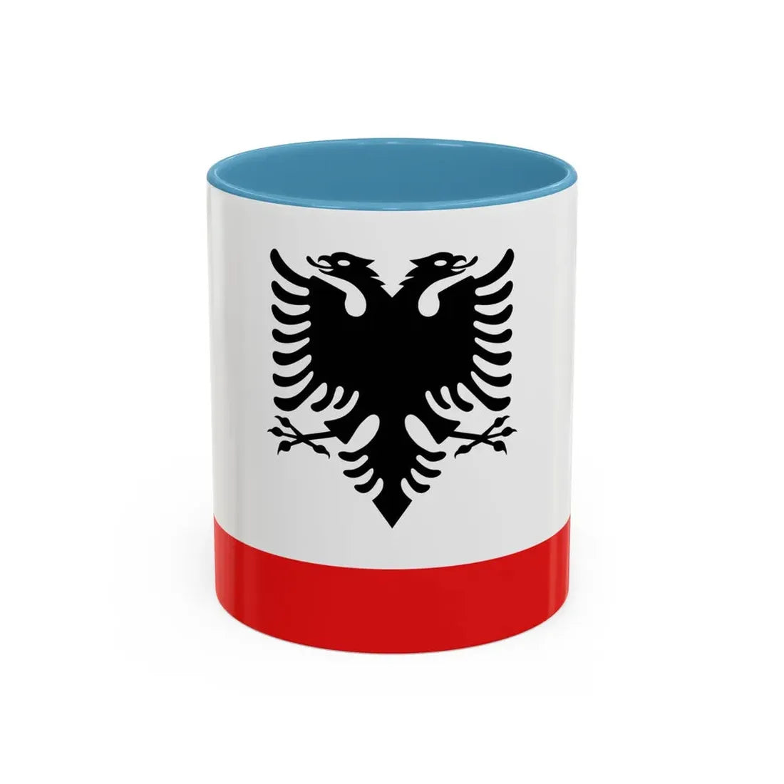 Naval Ensign of Albania - Accent Coffee Mug 11oz Light Blue - Go Mug Yourself