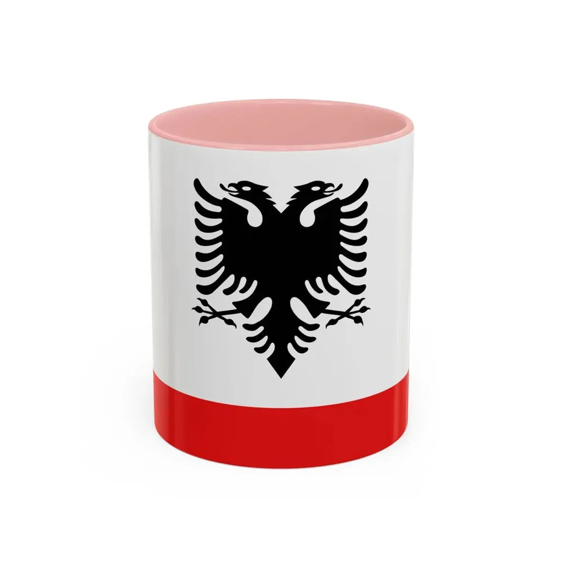 Naval Ensign of Albania - Accent Coffee Mug 11oz Pink - Go Mug Yourself