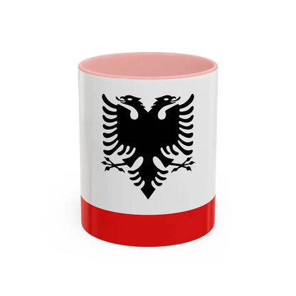 Naval Ensign of Albania - Accent Coffee Mug 11oz Pink - Go Mug Yourself