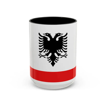 Naval Ensign of Albania - Accent Coffee Mug 15oz Black - Go Mug Yourself