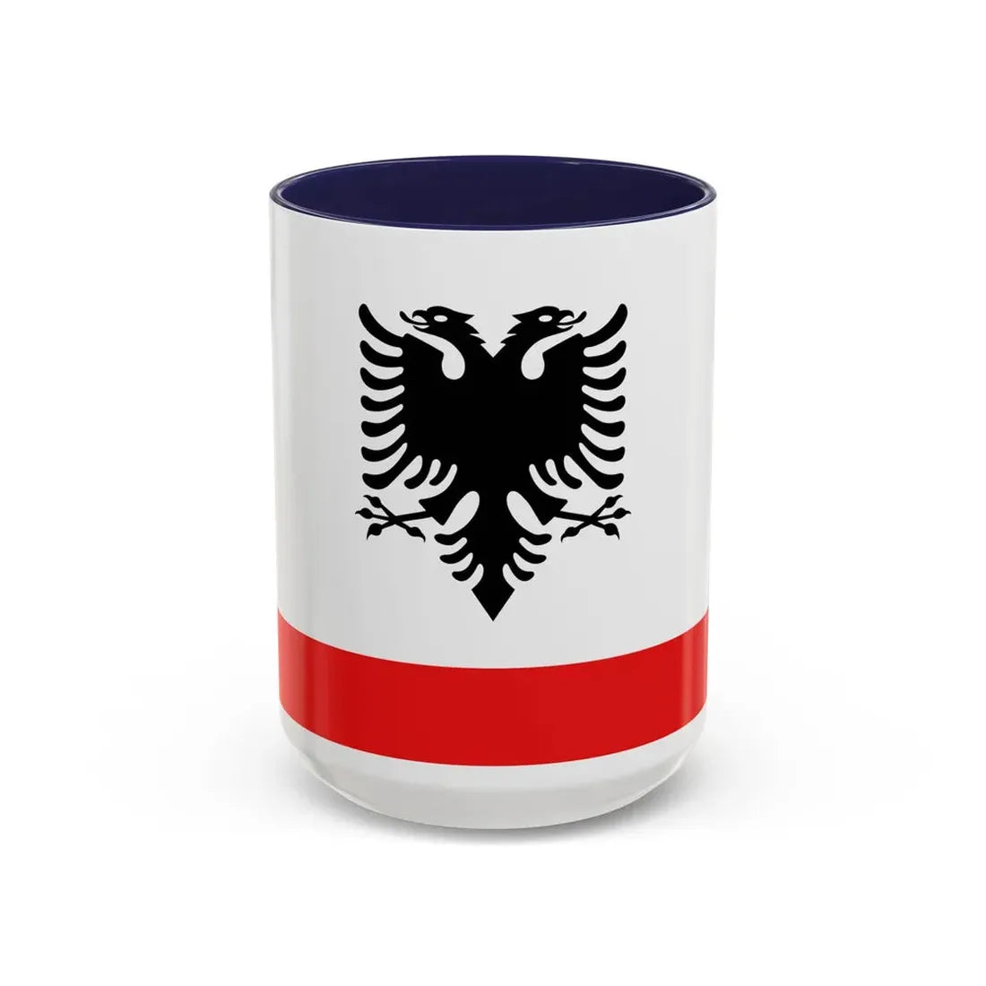 Naval Ensign of Albania - Accent Coffee Mug 15oz Navy - Go Mug Yourself