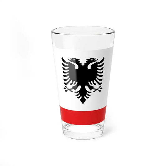 Naval Ensign of Albania (Albania) Pint Glass 16oz 16oz - Go Mug Yourself