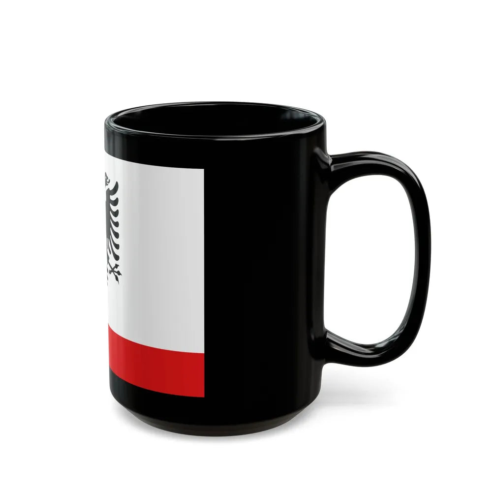 Naval Ensign of Albania - Black Coffee Mug-Go Mug Yourself