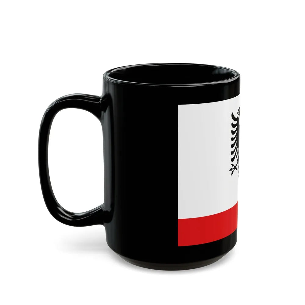 Naval Ensign of Albania - Black Coffee Mug-Go Mug Yourself