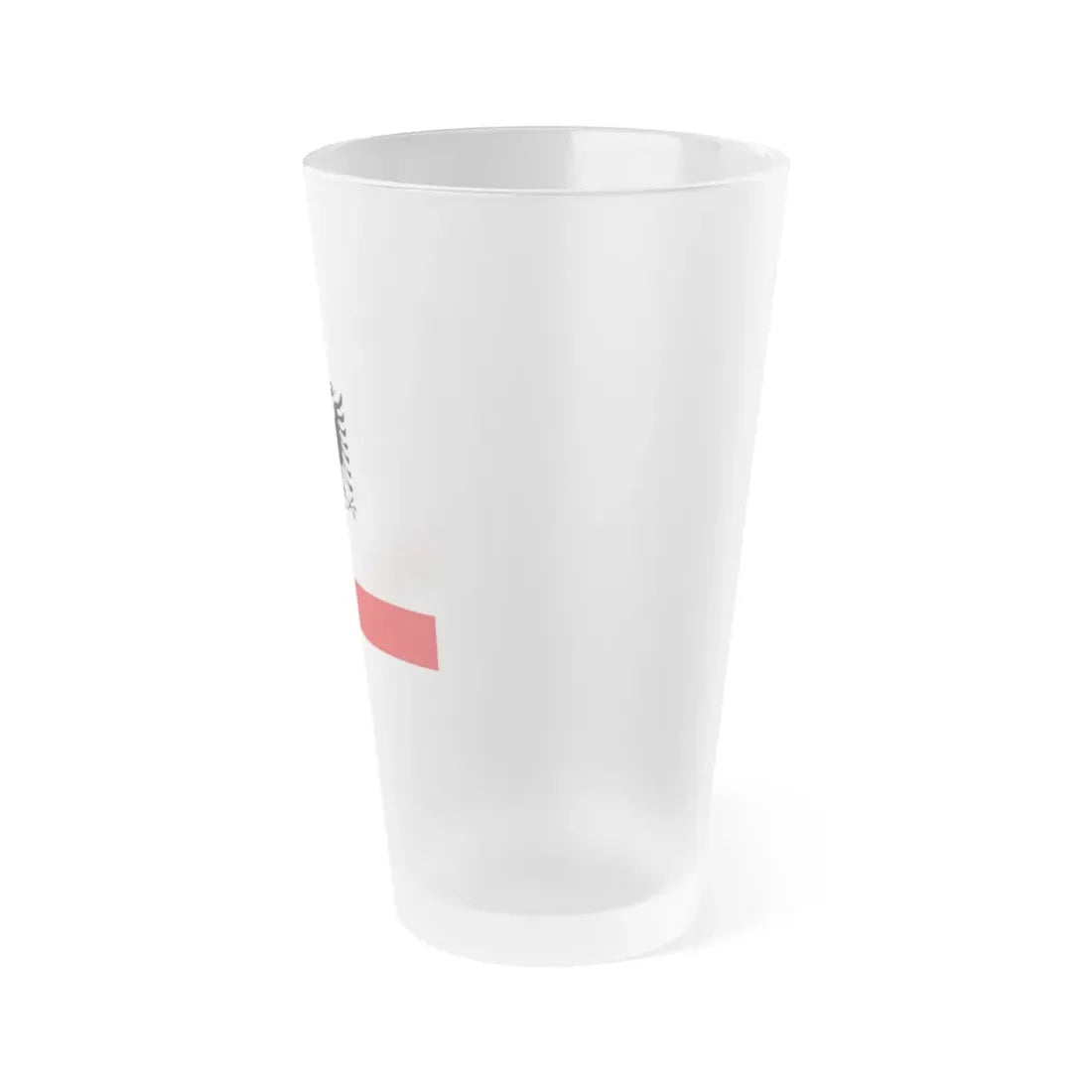 Naval Ensign of Albania - Frosted Pint Glass 16oz - Go Mug Yourself