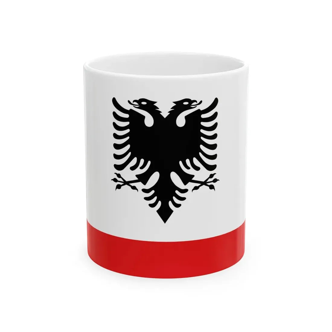Naval Ensign of Albania - White Coffee Mug 11oz - Go Mug Yourself
