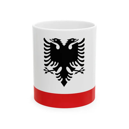 Naval Ensign of Albania - White Coffee Mug 11oz - Go Mug Yourself