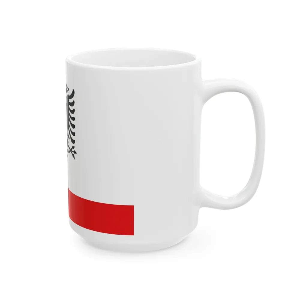 Naval Ensign of Albania - White Coffee Mug-Go Mug Yourself