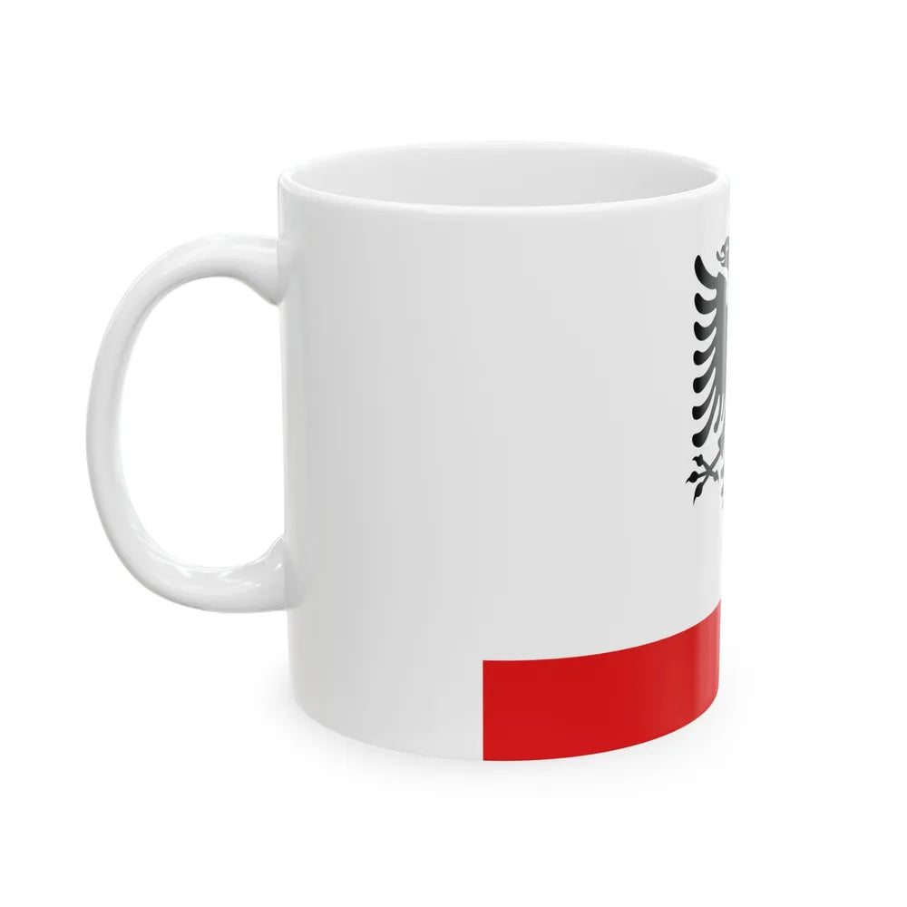 Naval Ensign of Albania - White Coffee Mug-Go Mug Yourself