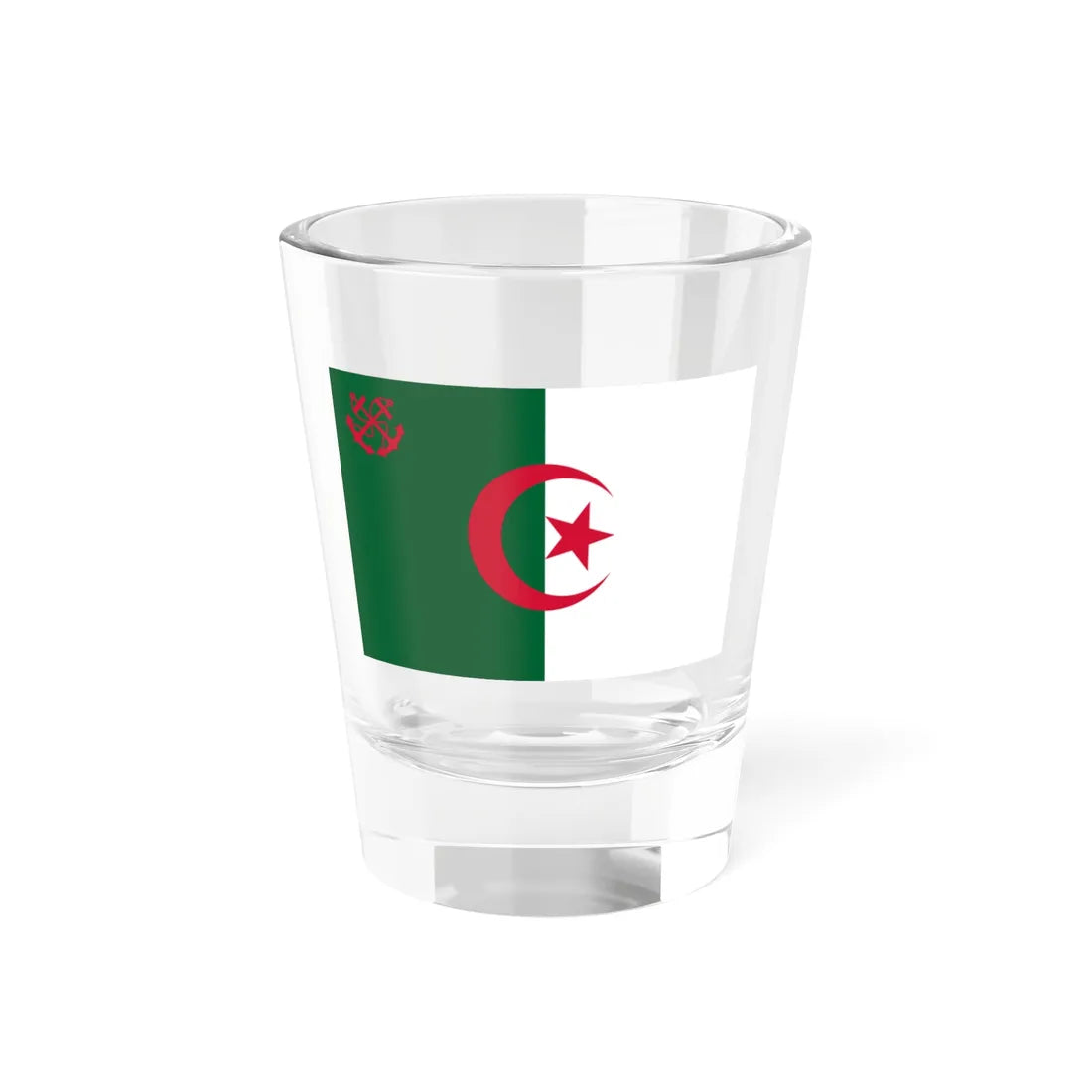 Naval Ensign of Algeria 1987-2004 (Algeria) Shot Glass 1.5oz 1.5oz - Go Mug Yourself