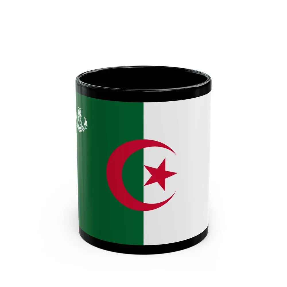 Naval Ensign of Algeria - Black Coffee Mug-11oz-Go Mug Yourself