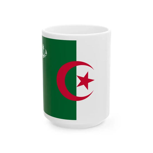 Naval Ensign of Algeria - White Coffee Mug 15oz - Go Mug Yourself