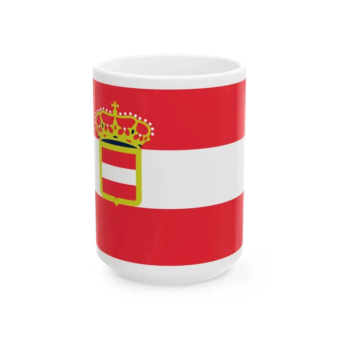 Naval ensign of Austria-Hungary 1880-1915 (Austria) White Coffee Mug 15oz - Go Mug Yourself