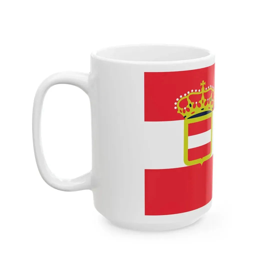 Naval ensign of Austria-Hungary 1880-1915 (Austria) White Coffee Mug - Go Mug Yourself