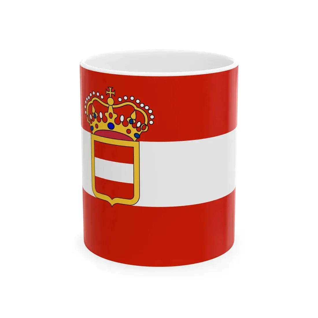 Naval Ensign of Austria-Hungary 1894-1915 (Austria) White Coffee Mug 11oz - Go Mug Yourself
