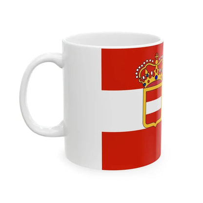 Naval Ensign of Austria-Hungary 1894-1915 (Austria) White Coffee Mug - Go Mug Yourself
