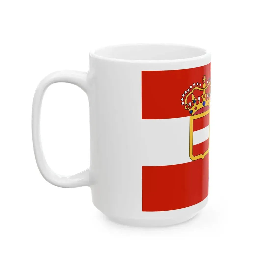Naval Ensign of Austria-Hungary 1894-1915 (Austria) White Coffee Mug - Go Mug Yourself