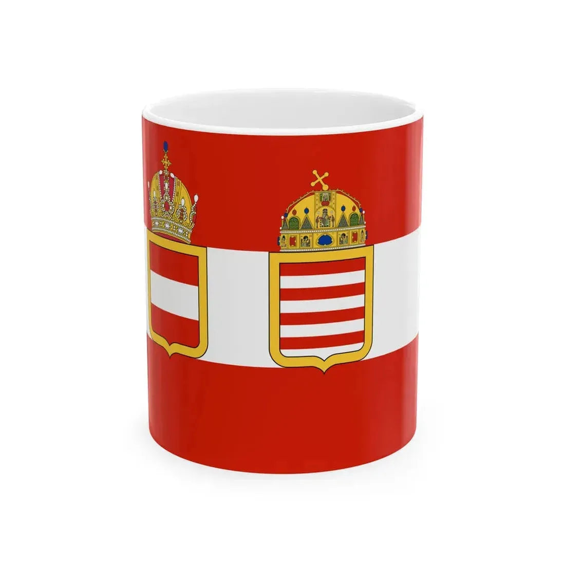 Naval Ensign of Austria-Hungary 1915 (Austria) White Coffee Mug 11oz - Go Mug Yourself