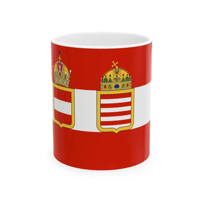 Naval Ensign of Austria-Hungary 1915 (Austria) White Coffee Mug 11oz - Go Mug Yourself