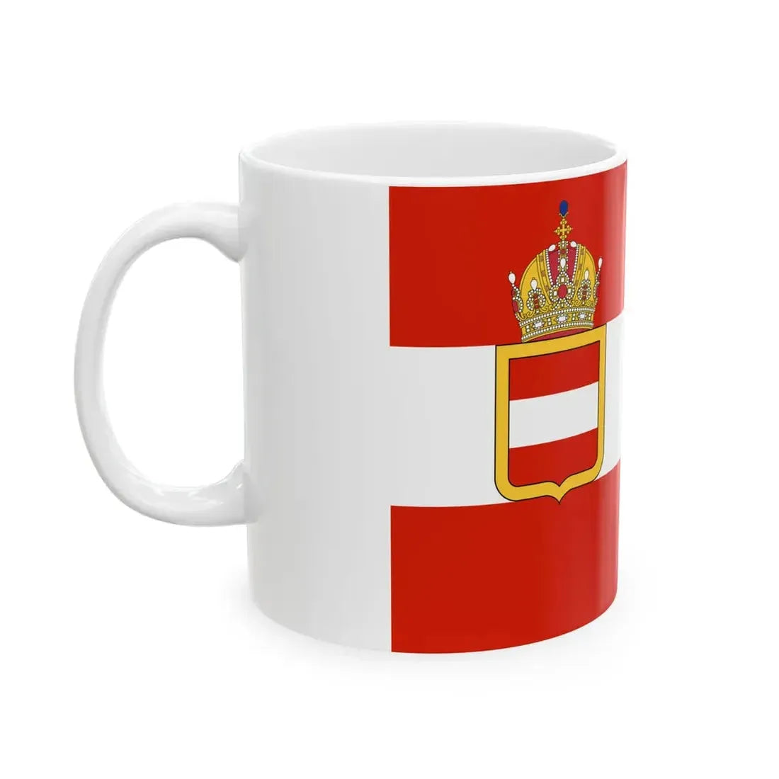Naval Ensign of Austria-Hungary 1915 (Austria) White Coffee Mug - Go Mug Yourself