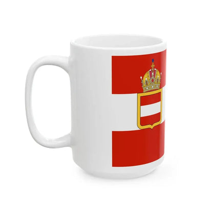 Naval Ensign of Austria-Hungary 1915 (Austria) White Coffee Mug - Go Mug Yourself