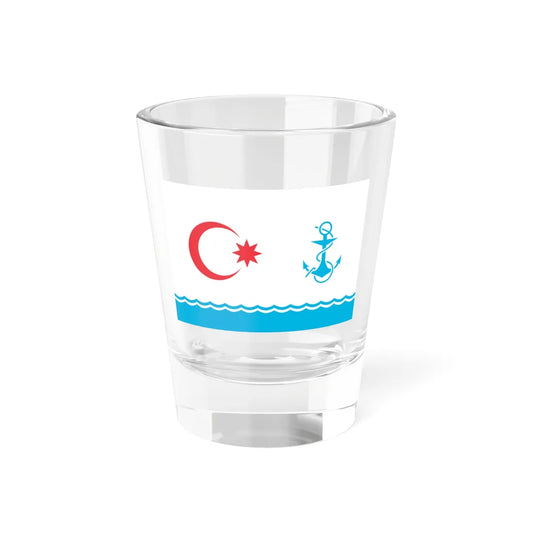 Naval Ensign of Azerbaijan (Azerbaijan) Shot Glass 1.5oz 1.5oz - Go Mug Yourself