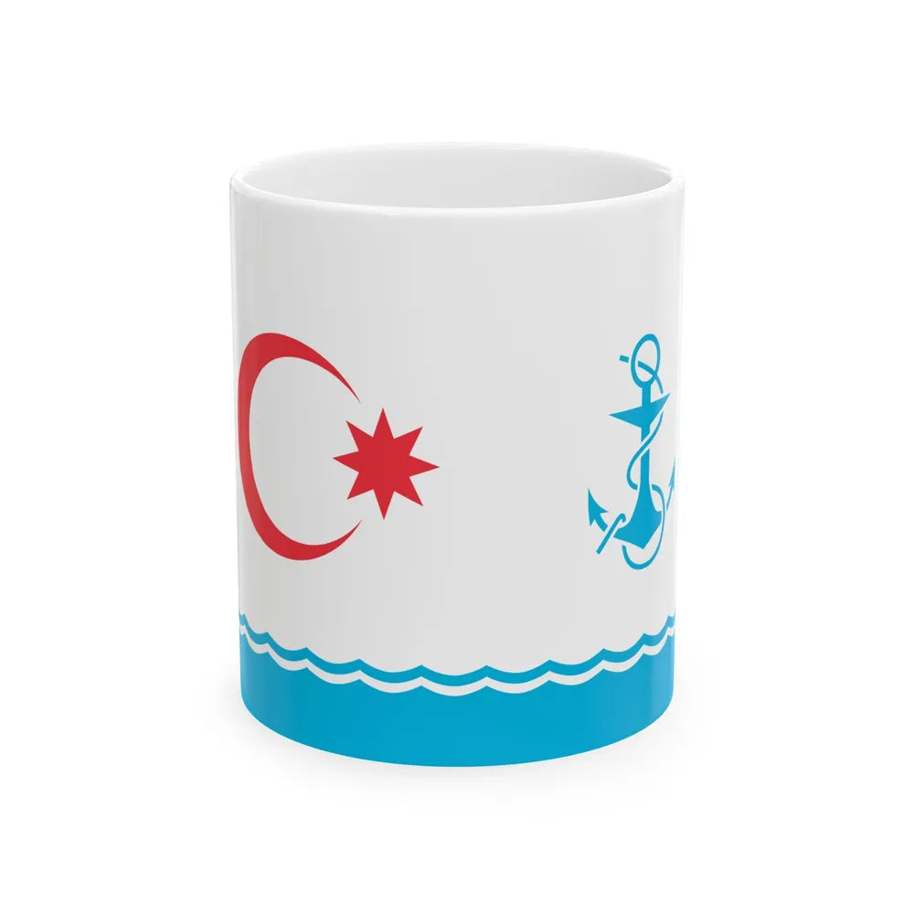 Naval Ensign of Azerbaijan (Azerbaijan) White Coffee Mug 11oz - Go Mug Yourself