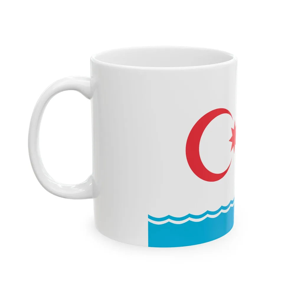 Naval Ensign of Azerbaijan (Azerbaijan) White Coffee Mug - Go Mug Yourself