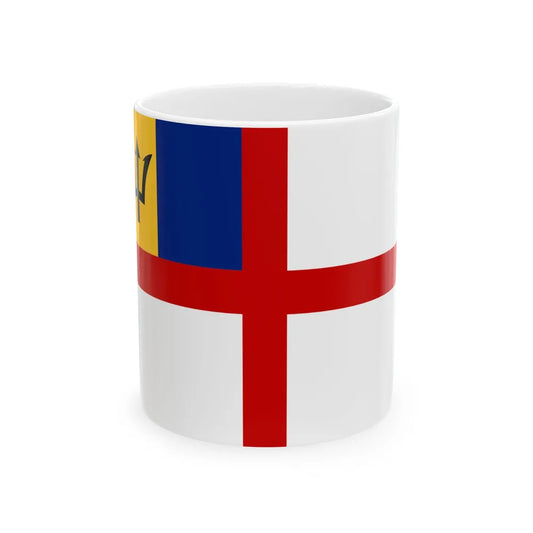 Naval Ensign of Barbados (Barbados) White Coffee Mug 11oz - Go Mug Yourself