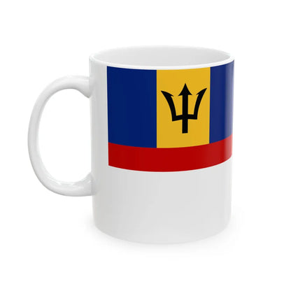 Naval Ensign of Barbados (Barbados) White Coffee Mug - Go Mug Yourself