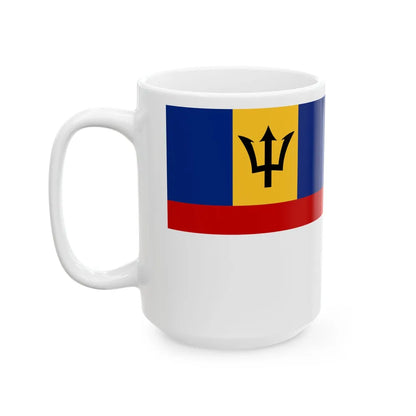 Naval Ensign of Barbados (Barbados) White Coffee Mug - Go Mug Yourself