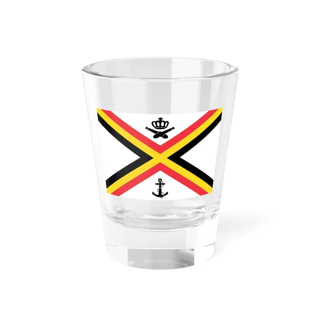 Naval Ensign of Belgium (Belgium) Shot Glass 1.5oz 1.5oz - Go Mug Yourself