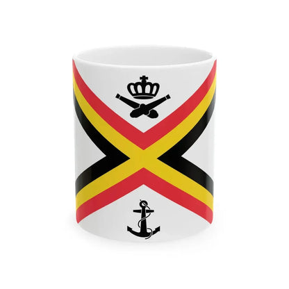 Naval Ensign of Belgium (Belgium) White Coffee Mug 11oz - Go Mug Yourself