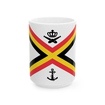 Naval Ensign of Belgium (Belgium) White Coffee Mug 15oz - Go Mug Yourself