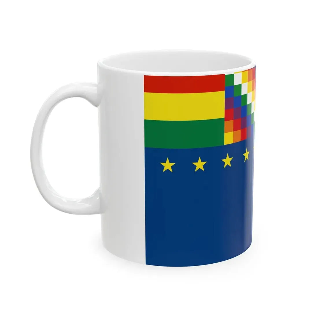 Naval Ensign of Bolivia (Bolivia) White Coffee Mug - Go Mug Yourself