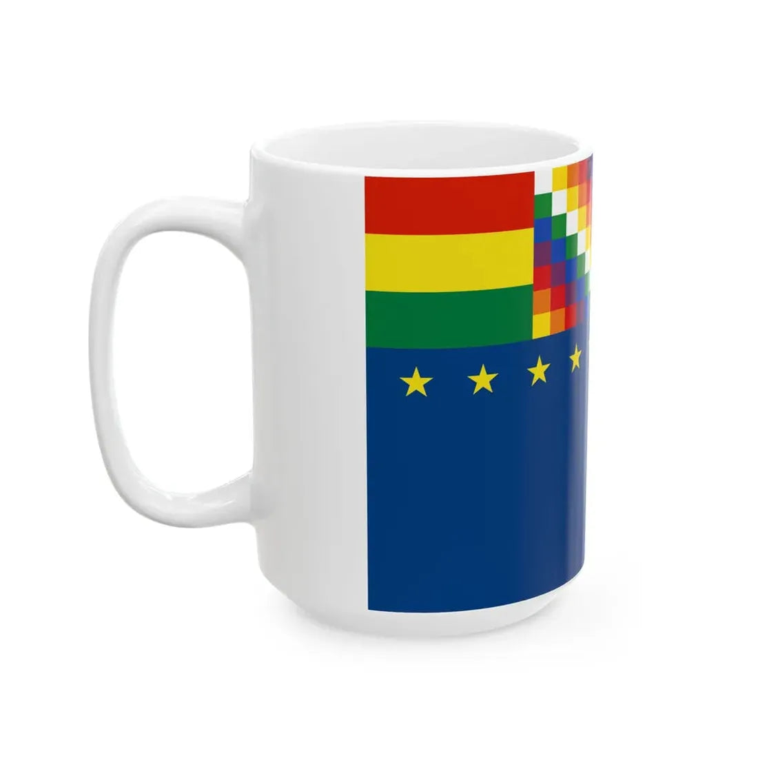 Naval Ensign of Bolivia (Bolivia) White Coffee Mug - Go Mug Yourself