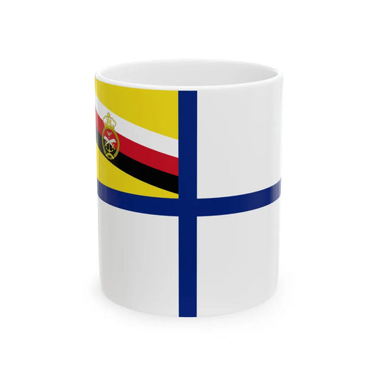 Naval Ensign of Brunei 1984-late 1990s (Brunei) White Coffee Mug 11oz - Go Mug Yourself