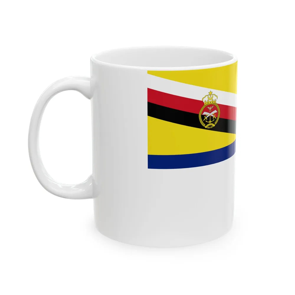 Naval Ensign of Brunei 1984-late 1990s (Brunei) White Coffee Mug - Go Mug Yourself