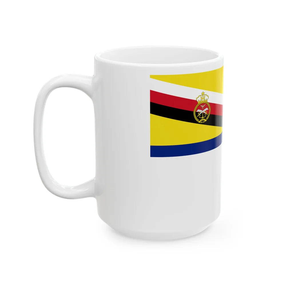 Naval Ensign of Brunei 1984-late 1990s (Brunei) White Coffee Mug - Go Mug Yourself