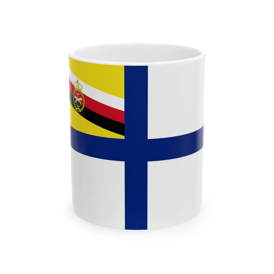 Naval Ensign of Brunei 1984-late 1990s variant (Brunei) White Coffee Mug 11oz - Go Mug Yourself