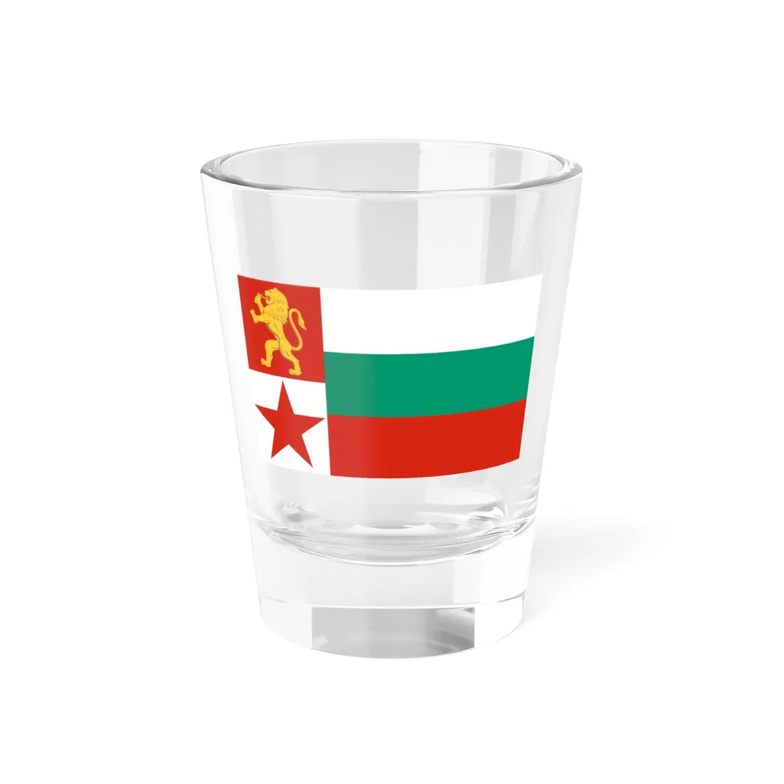 Naval Ensign of Bulgaria 1949-1955 (Bulgaria) Shot Glass 1.5oz 1.5oz - Go Mug Yourself
