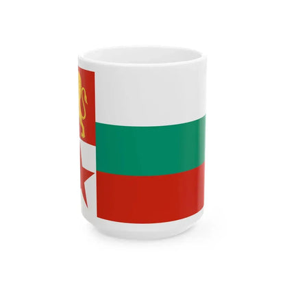 Naval Ensign of Bulgaria 1949-1955 (Bulgaria) White Coffee Mug 15oz - Go Mug Yourself