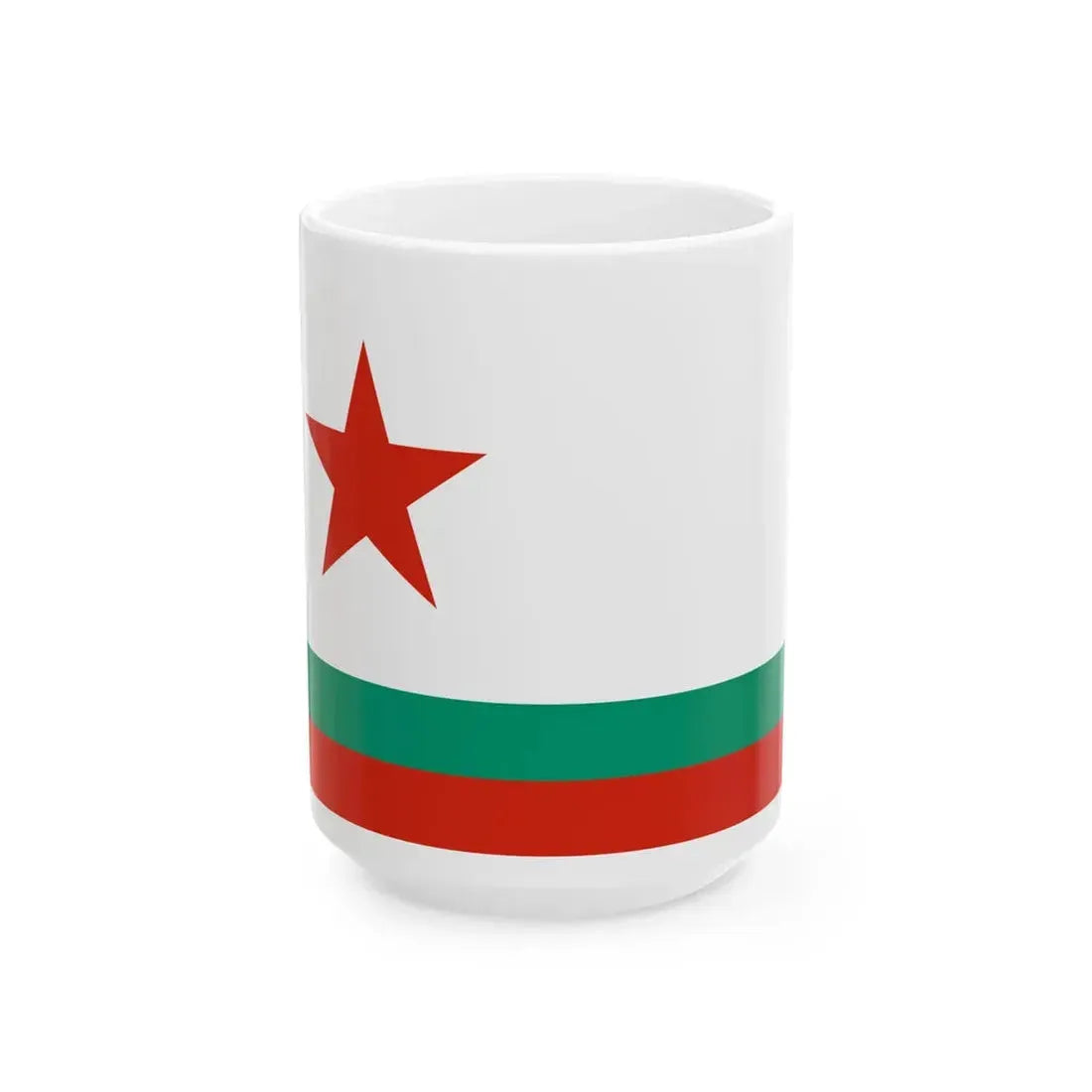 Naval Ensign of Bulgaria 1955-1990 (Bulgaria) White Coffee Mug 15oz - Go Mug Yourself