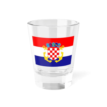 Naval Ensign of Croatia (Croatia) Shot Glass 1.5oz 1.5oz - Go Mug Yourself