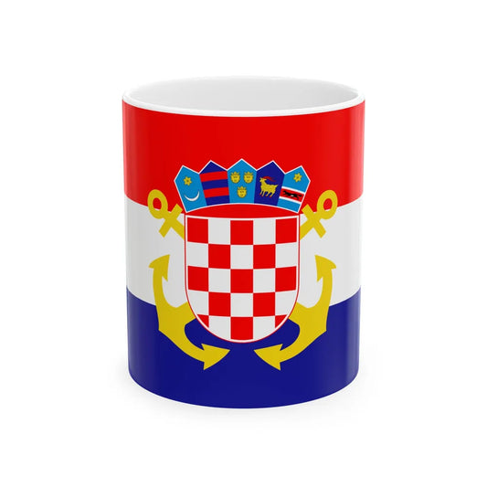 Naval Ensign of Croatia (Croatia) White Coffee Mug 11oz - Go Mug Yourself