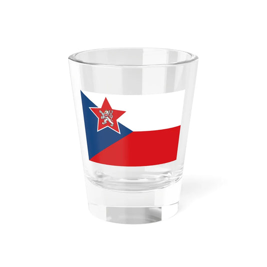 Naval Ensign Of Czechoslovakia 1955 1960 (Slovakia) Shot Glass 1.5oz 1.5oz - Go Mug Yourself