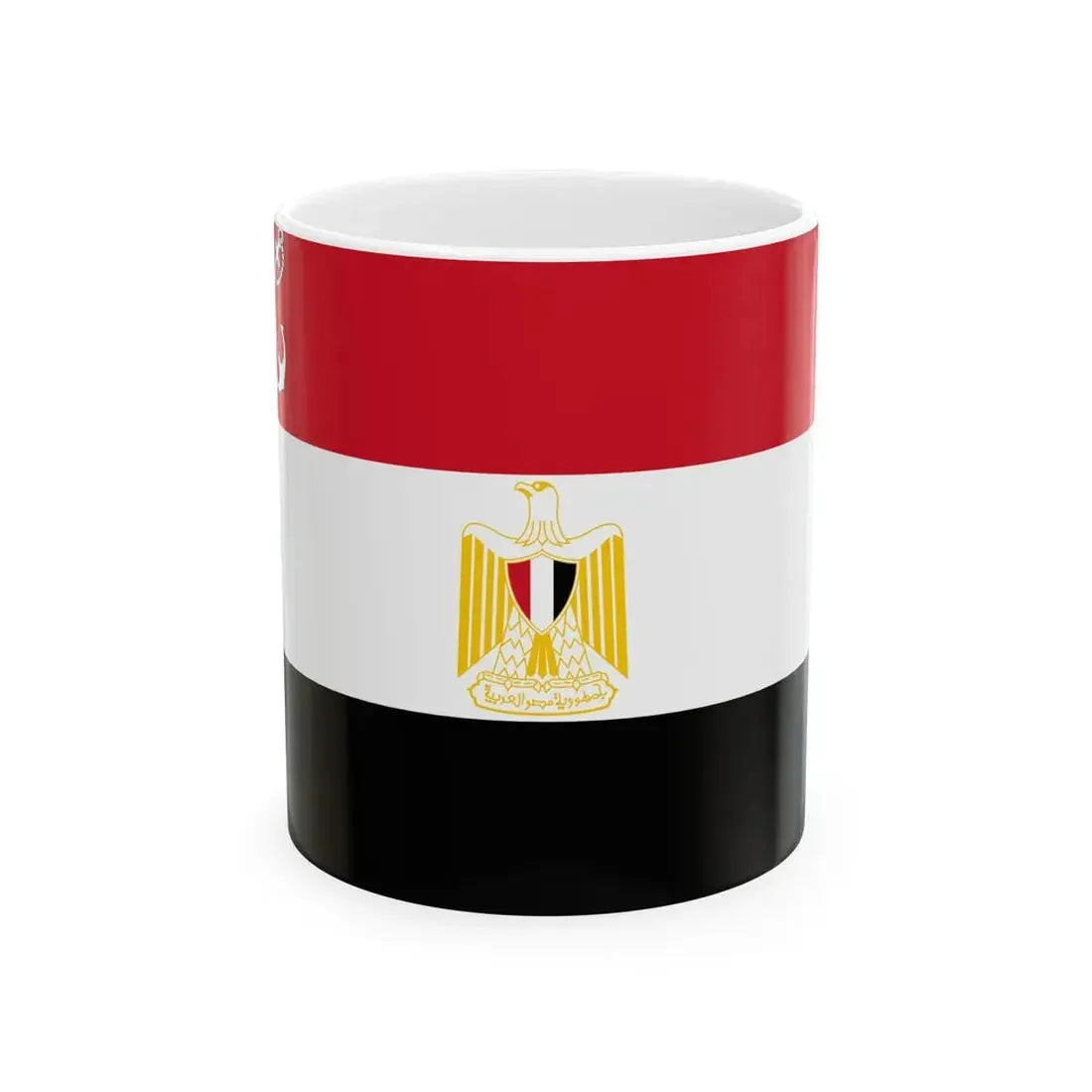 Naval Ensign of Egypt Coat of arms variant (Egypt) White Coffee Mug 11oz - Go Mug Yourself