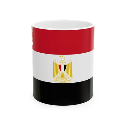 Naval Ensign of Egypt Coat of arms variant (Egypt) White Coffee Mug 11oz - Go Mug Yourself