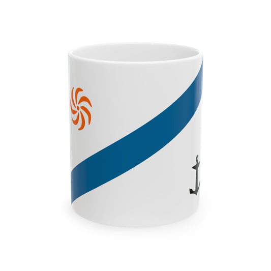 Naval ensign of Georgia 1997-2004 (Georgia) White Coffee Mug-11oz-Go Mug Yourself