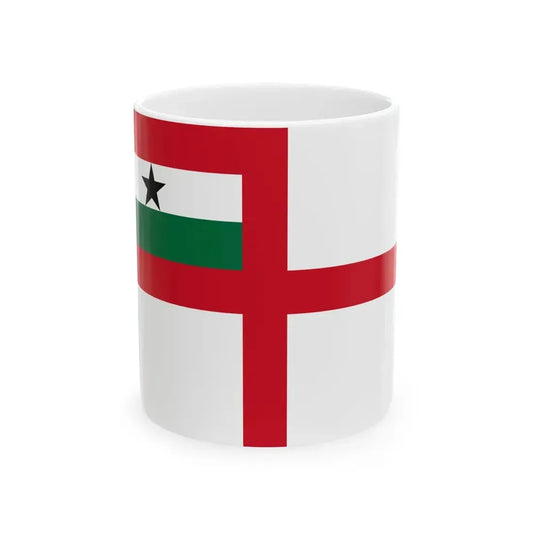 Naval Ensign of Ghana 1964-1966 (Ghana) White Coffee Mug 11oz - Go Mug Yourself